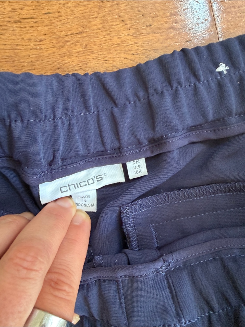 Chico's Navy Pull-On Pants with Elastic Waistband Bundle - Picture 2 of 8